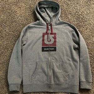Men’s Burton zip hoodie gray large